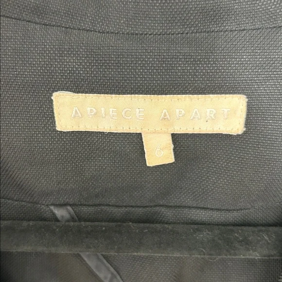 Apiece Apart Black Cotton Viscose One Button Blazer size 6 - Picture 3 of 12